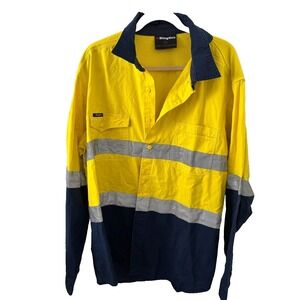 Men's KingGee WorkCool 2 Rip Stop Fabric Long Sleeve Work Shirt Taped 3XL